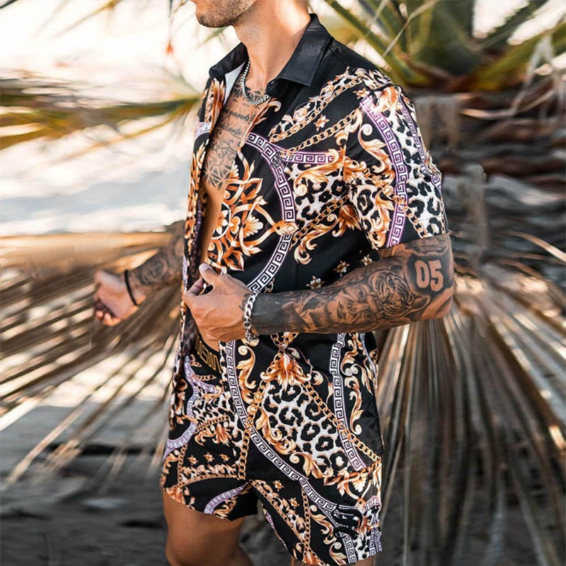 Herre Floral Mønstret Casual Sommer Sæt Stilla