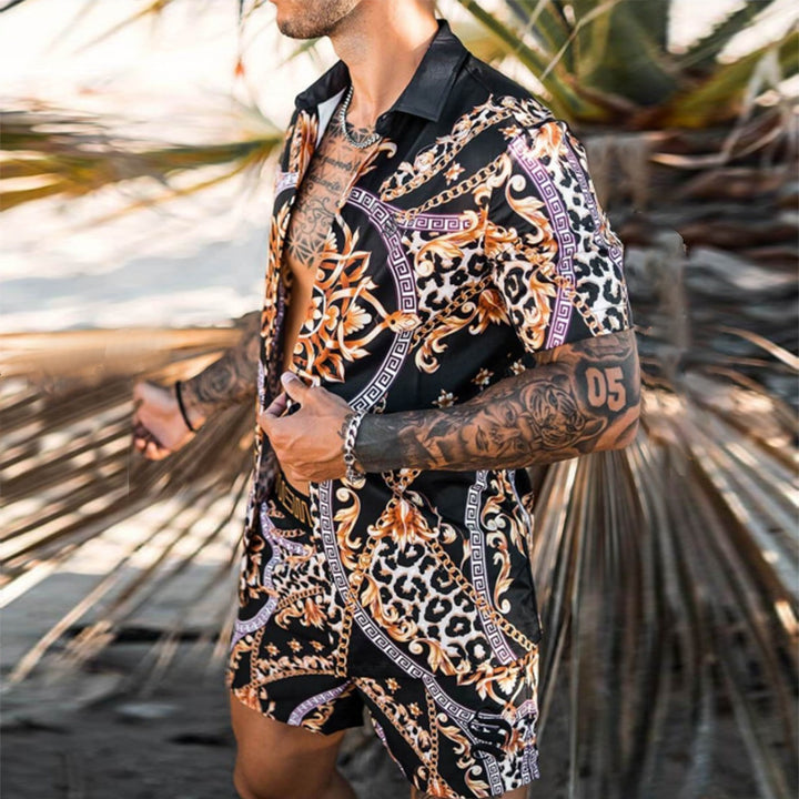 Herre Floral Mønstret Casual Sommer Sæt Stilla