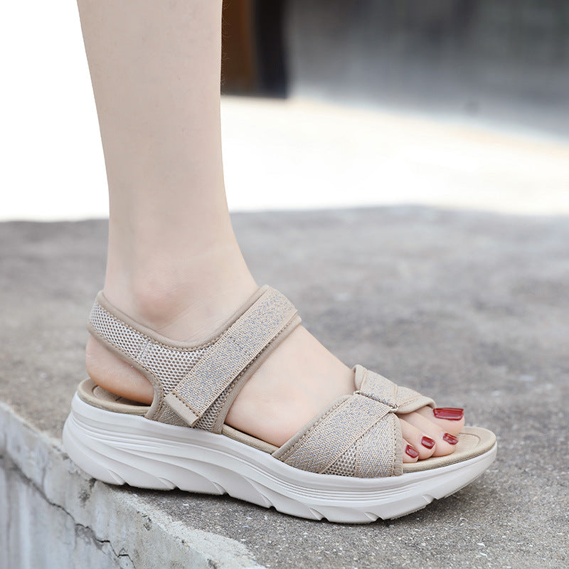 Damer sporty platform sandaler med åndbare remme og dæmpende sål Stilla