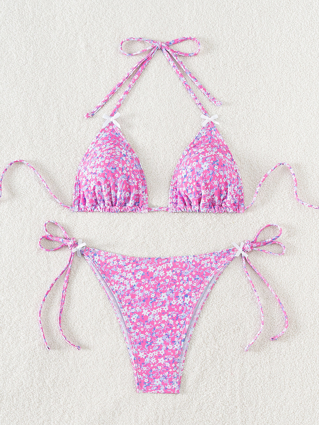 Dame triangel-bikini med legende palmeprint Skovae