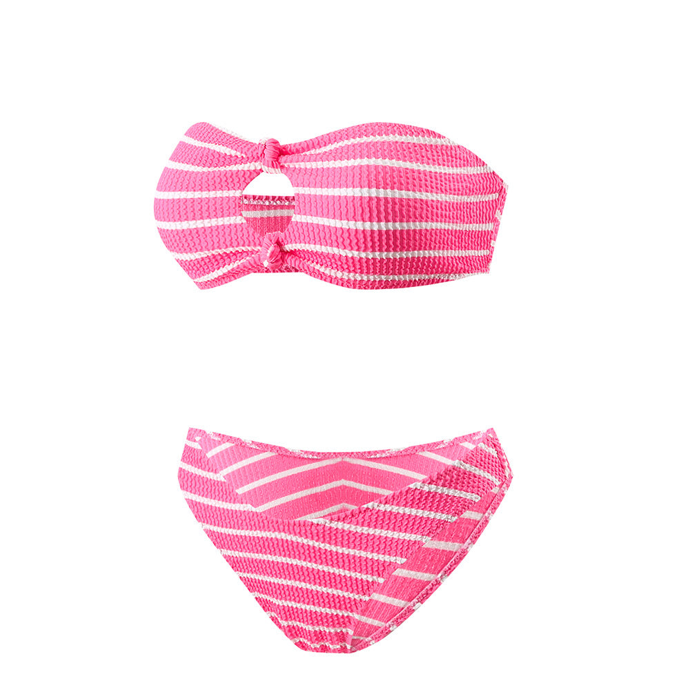 Dame bikini-sæt med moderne bandeau-top og legende detalje Stilla
