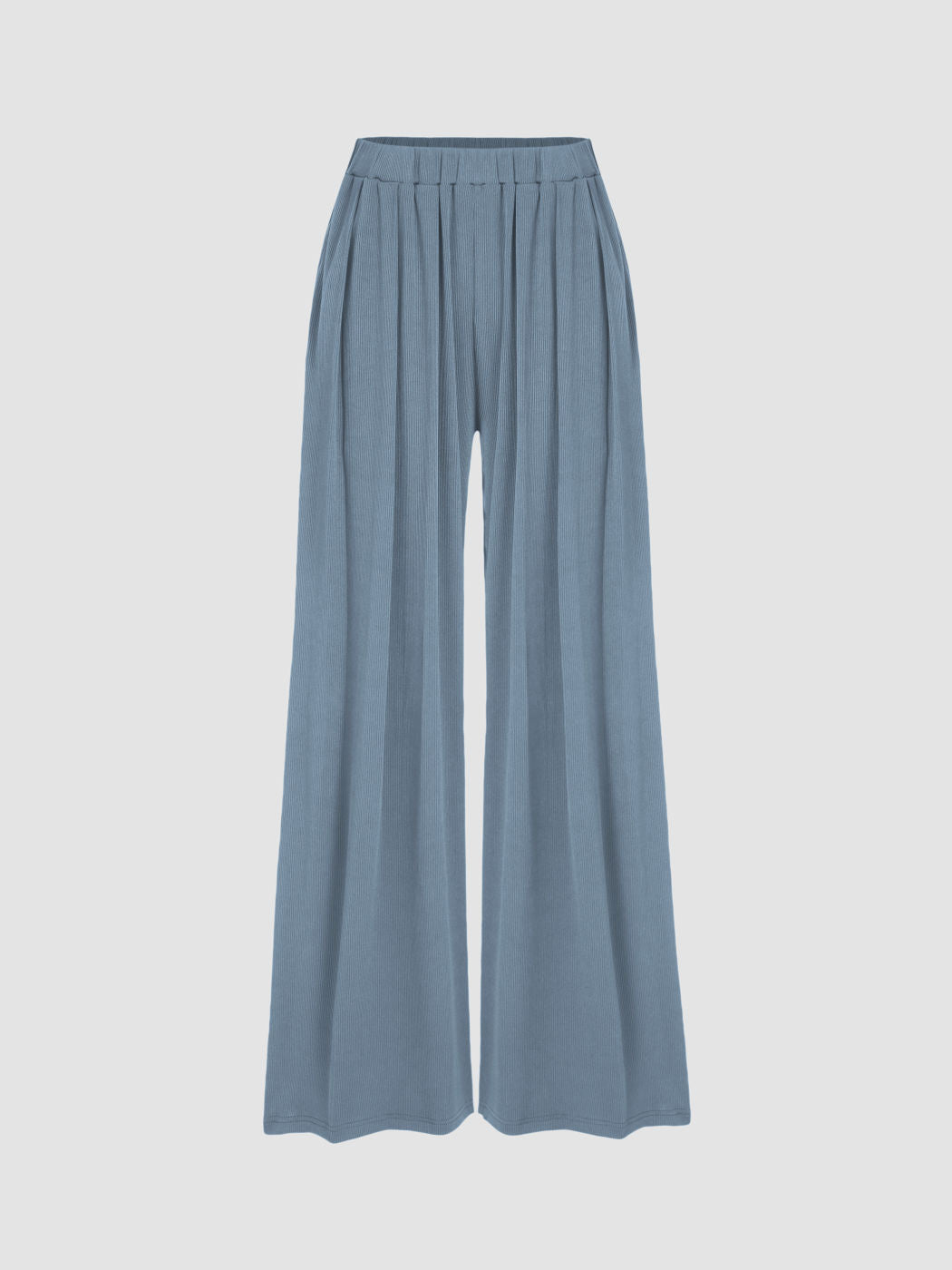 Dame bred Palazzo-bukser med elegante folder og elastisk talje Skovae