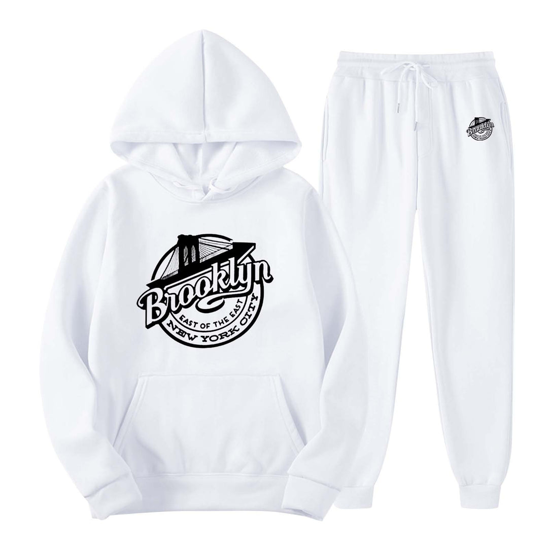 Kvinders fritids sweat suit med stilfuld Brooklyn print Skovae