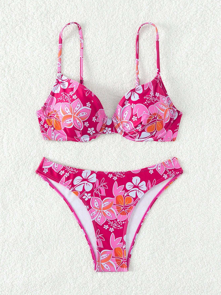 Dame blomster mønster bikini sæt Stilla