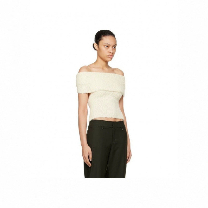 Dame Off-Shoulder Struktur Striktop Stilla