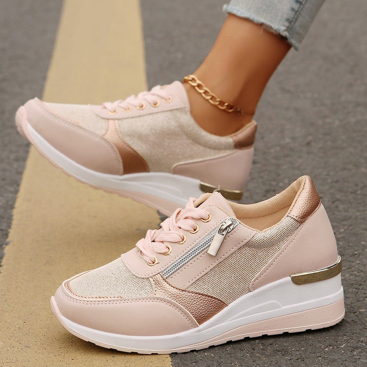 Dame Sneakers med innovativ lynlås og modeglans Stilla