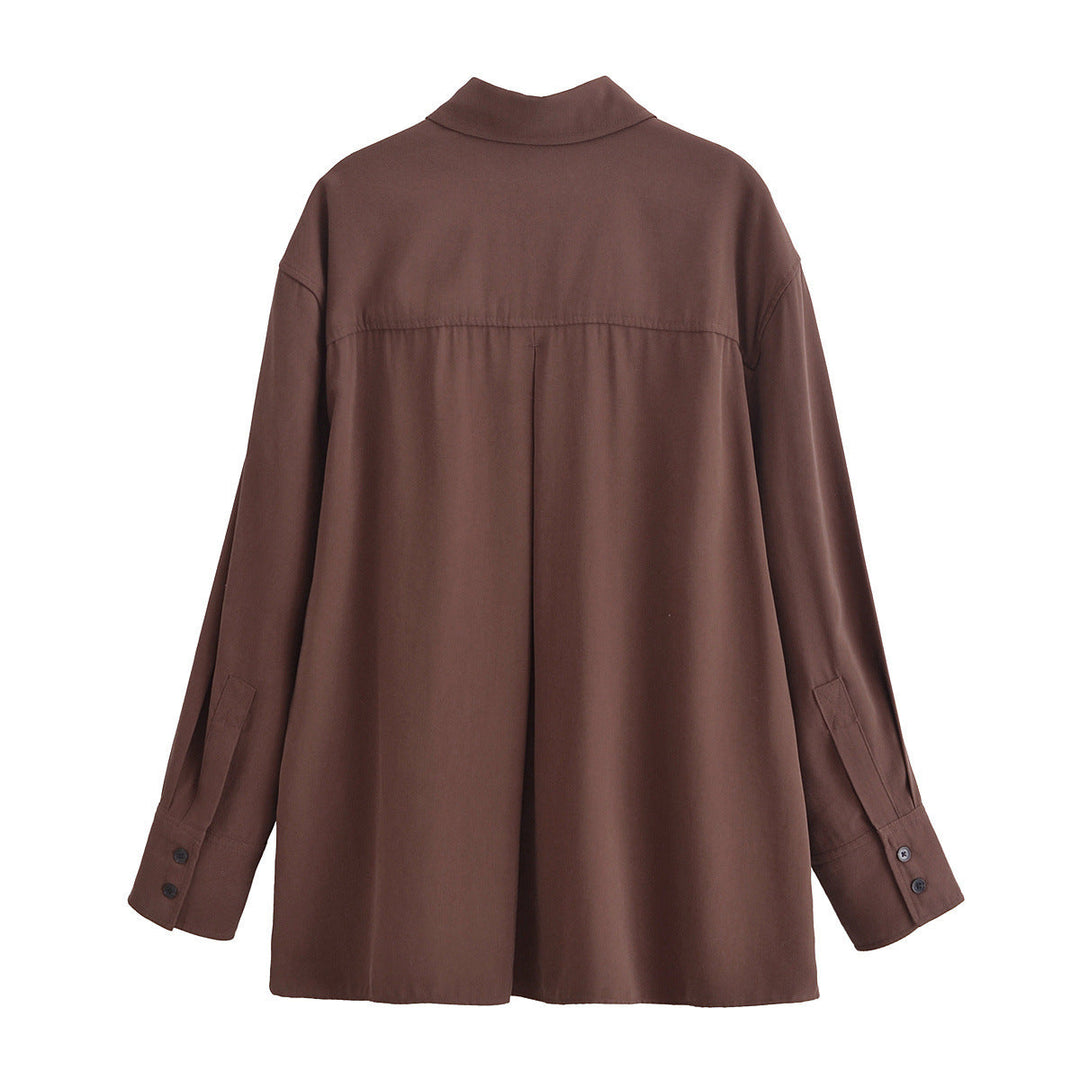 Stilla | Fashion Split Hem Draperet Krave Langærmet Top