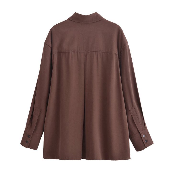 Stilla | Fashion Split Hem Draperet Krave Langærmet Top
