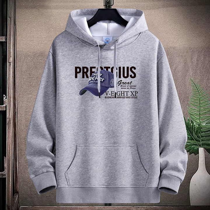 Dame Hoodie med kreativt grafisk design og praktiske kængurulommer Skovae