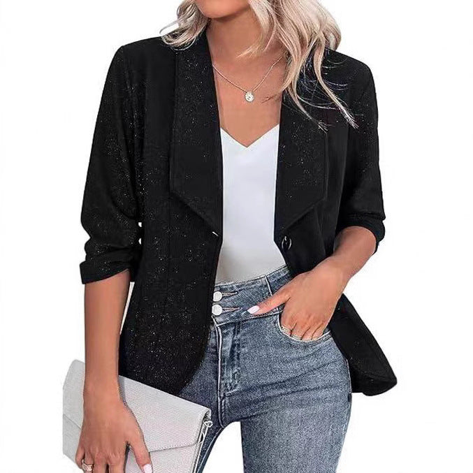 Dame Elegant Strikjakke med smarte detaljer Stilla