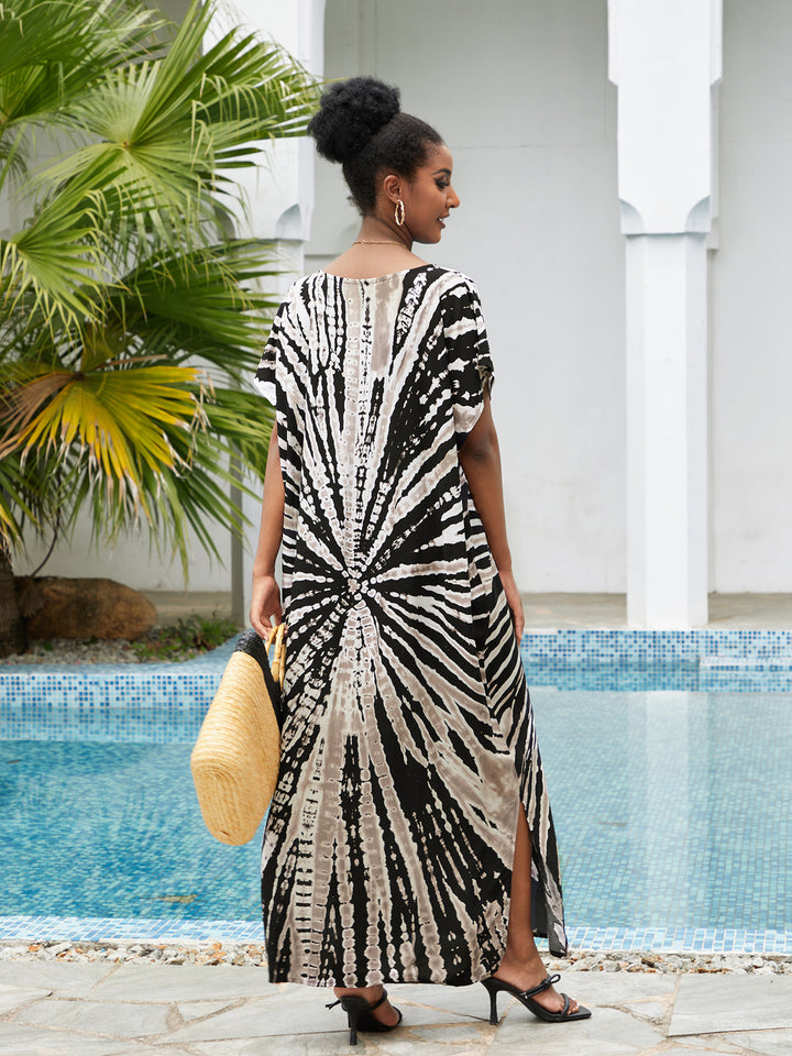 Dame Maxi-kjole i kreativ batikdesign Stilla