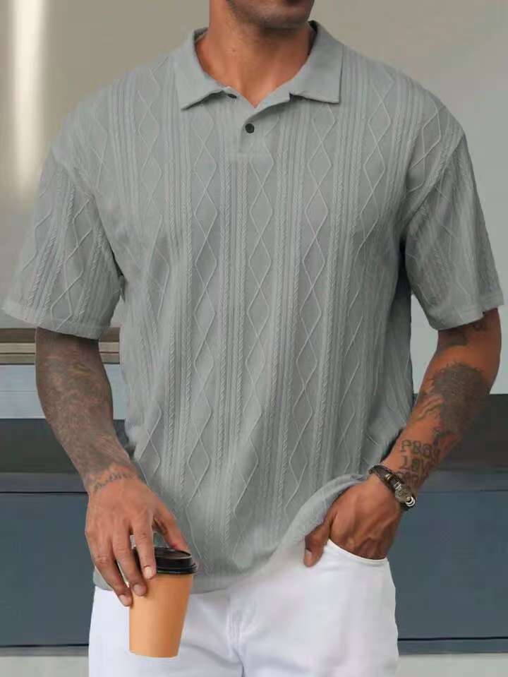 Herre Poloshirt med struktureret design Stilla