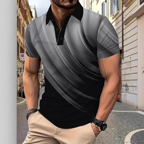 Herrer Poloshirt med moderne overgang og åndbar materiale teknologi Stilla