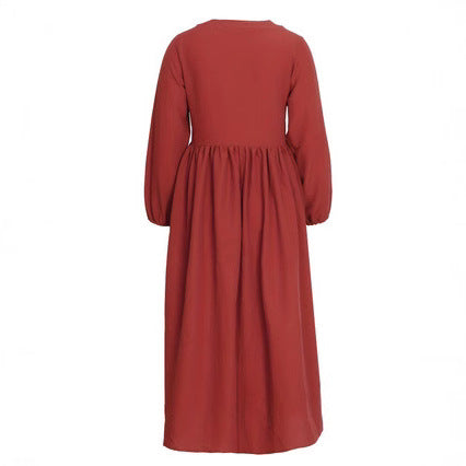 Femme Bohemian Maxi Kjole med fulde Biskopærmer Stilla