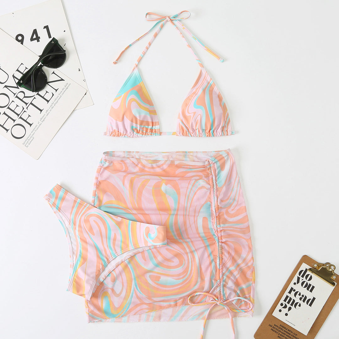 Femme Triangle Bikini-Sæt med matchende Sarong Stilla