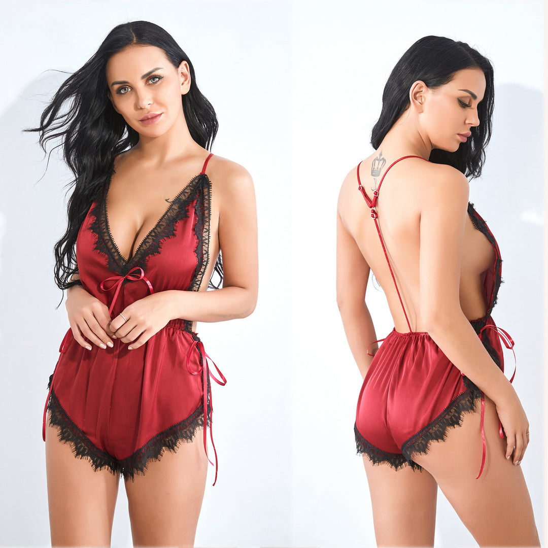 Dame Spids Satins Playsuit Stilla