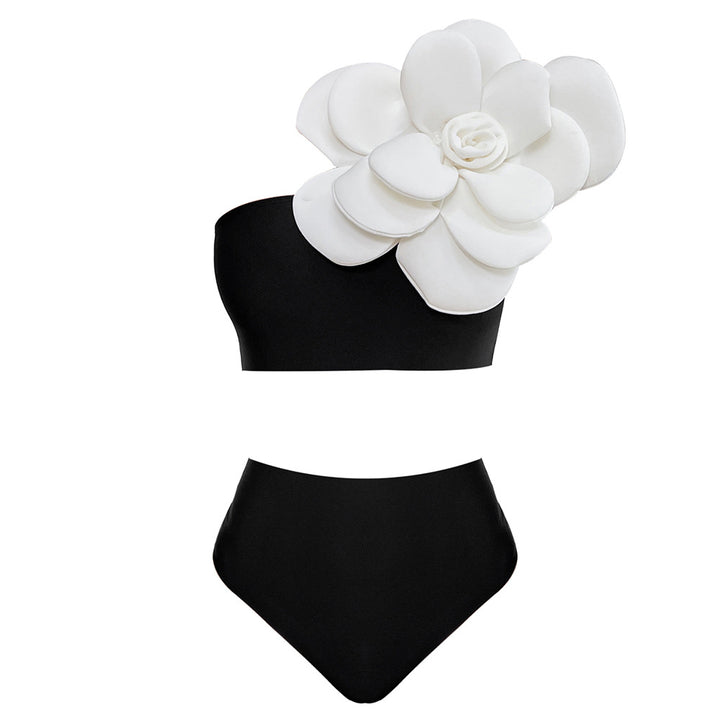 Dame Bikini-sæt med blomster 3D-design og elegant bustier-top Stilla
