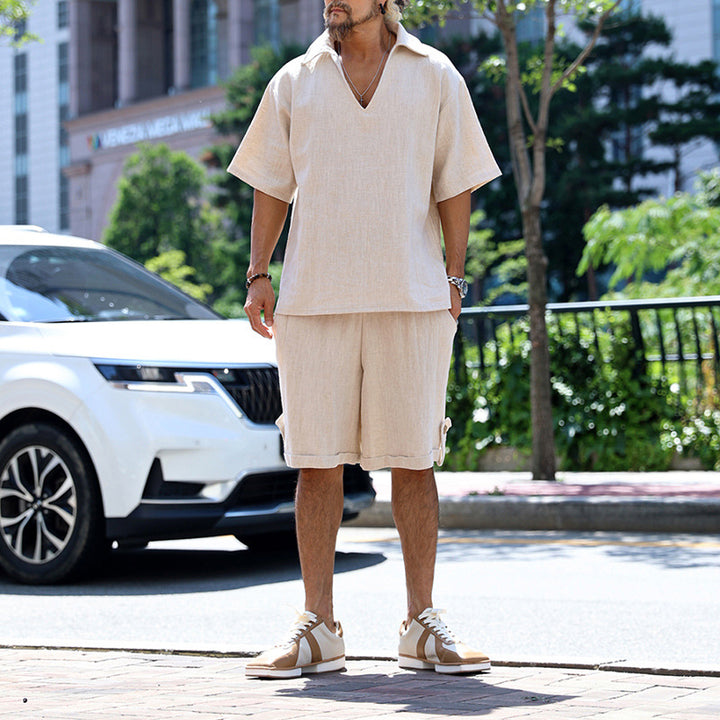 Herre afslappet linned outfit Stilla