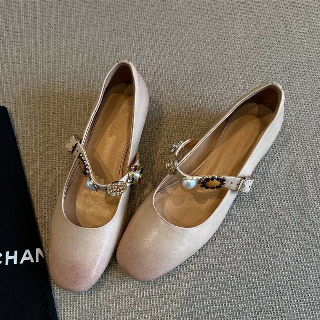 Damer elegante Mary Jane Loafers med dekorativ rem Stilla