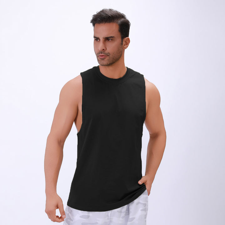 Herrer Sporty Muskel-Tanktop i høj kvalitets bomuldsblanding med ergonomisk snit Stilla