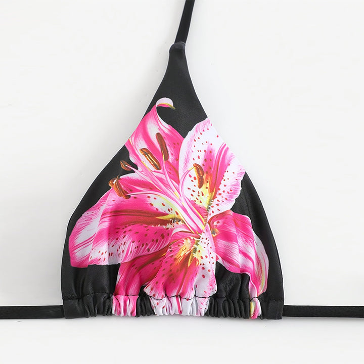 Kvinder Floral Triangle Bikini-Sæt med Maxi-Nederdel Stilla