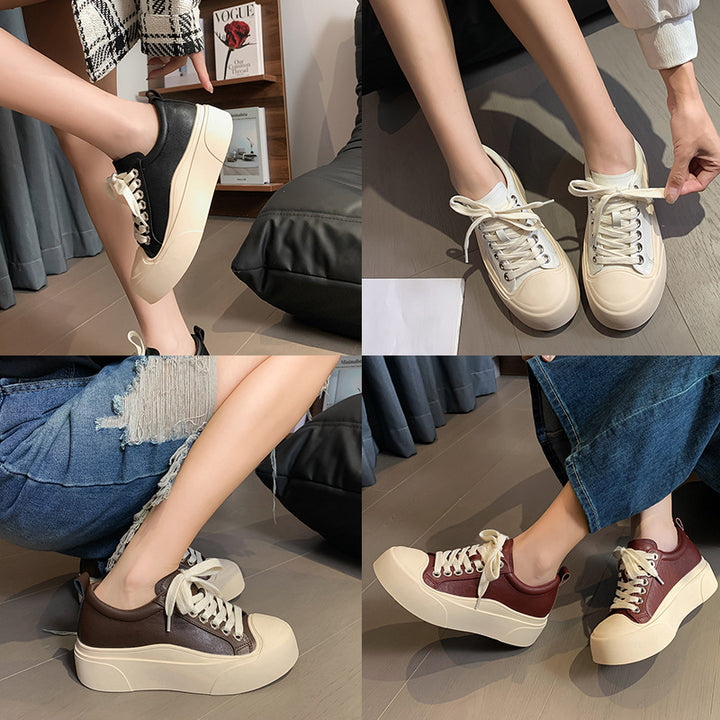Dame Sneakers med fluffy mesh-overflade og moderne plateau Stilla