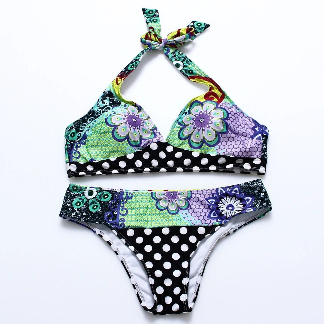 Kvinder Floral-mønster Bikini-sæt Stilla