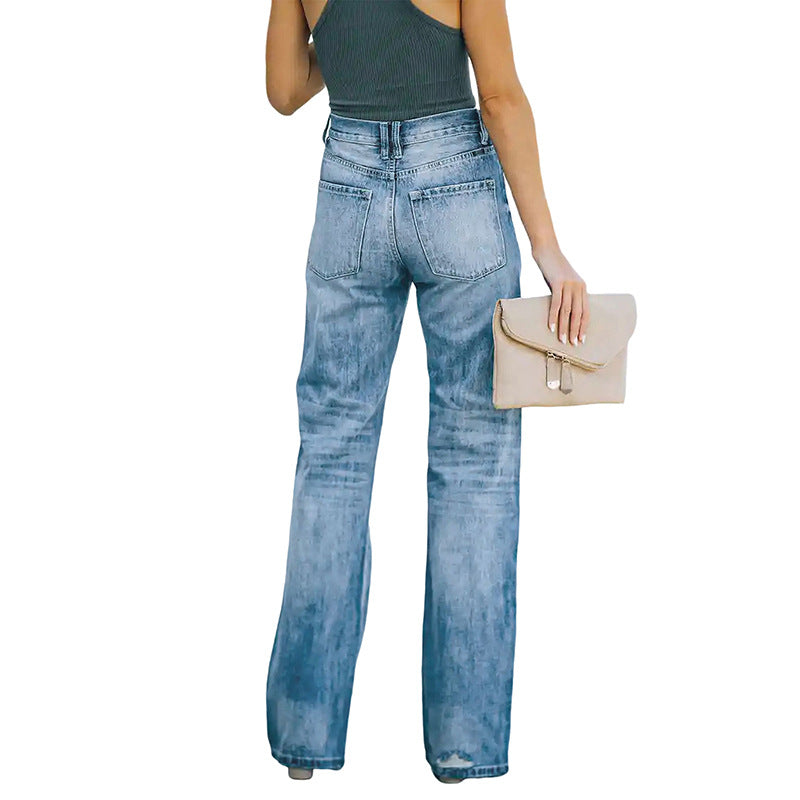 Dame Højhalsede Jeans Stilla