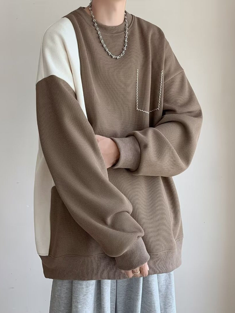 Herrer afslappet sweatshirt med unikt design og praktisk brystlomme Stilla