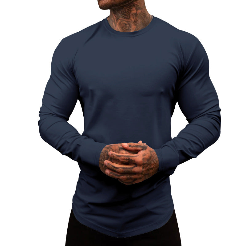 Herre langærmet T-shirt lavet af åndbart materiale med tætsiddende pasform Stilla