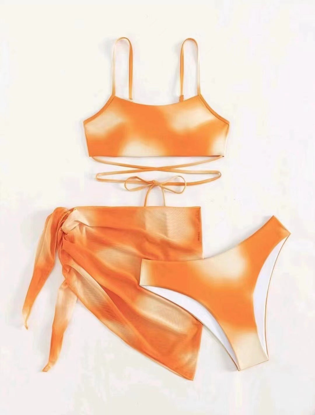 Dame bikini-sæt med justerbar overdel og asymmetrisk nederdel Stilla