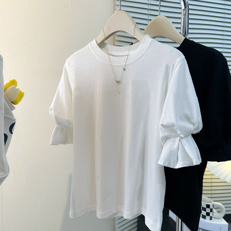 Femme Statement Puff Ærme T-Shirt Stilla