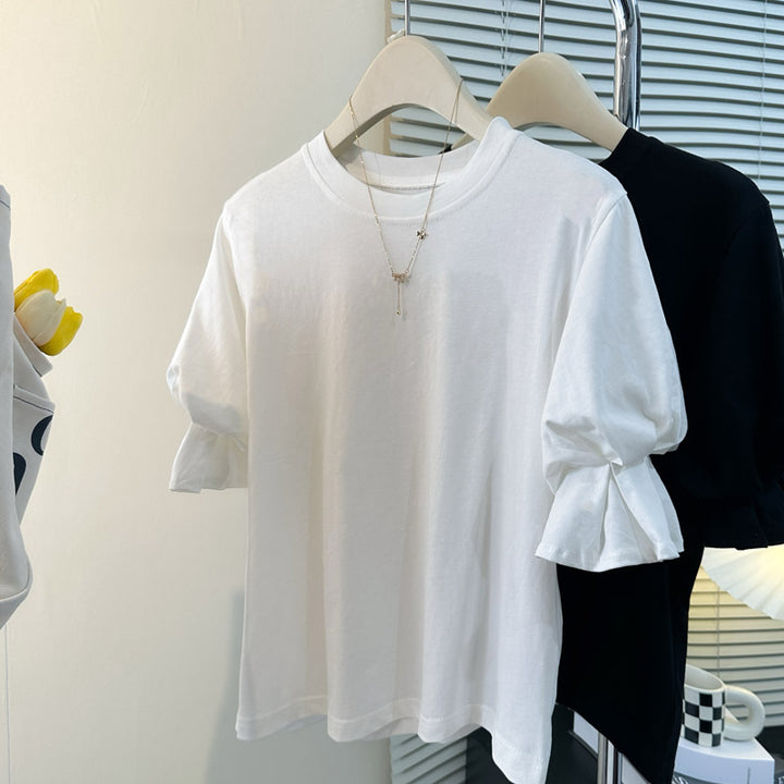 Femme Statement Puff Ærme T-Shirt Stilla