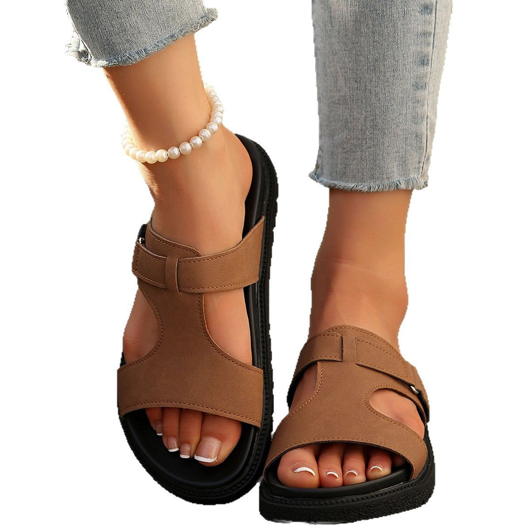 Dame Komfortable Tåsplit Sandaler med justerbar Rem og ergonomisk Fodbed Stilla