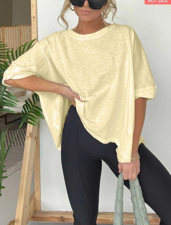 Dame casual oversized T-shirt med luftige ærmer Stilla