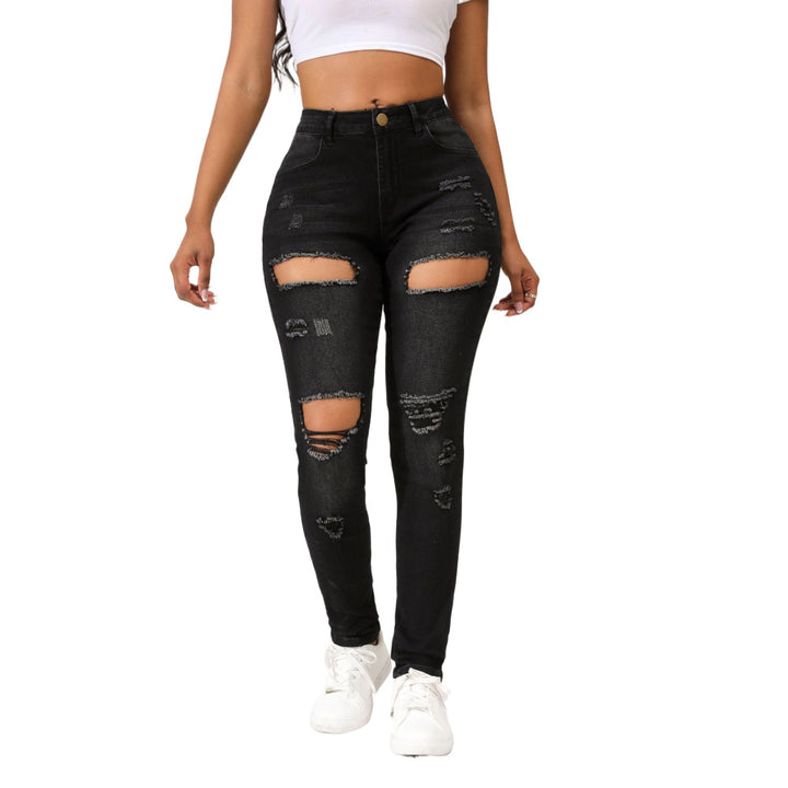 Dame Ripped Skinny Jeans med høj talje Stilla