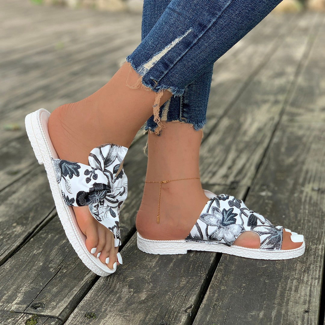 Dame Clogs med raffineret blomsterdesign og komfortabelt fodseng Stilla