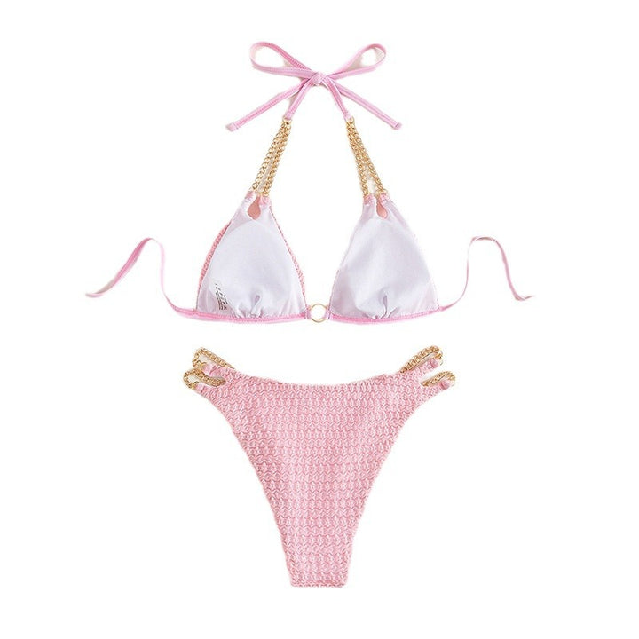 Dame Bikini-sæt med dekorerede stropper og elegant ringdetalje Stilla