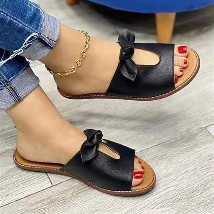 Dame tåseparerede sandaler med fashionabel sløjfedesign og ergonomisk fodseng Stilla