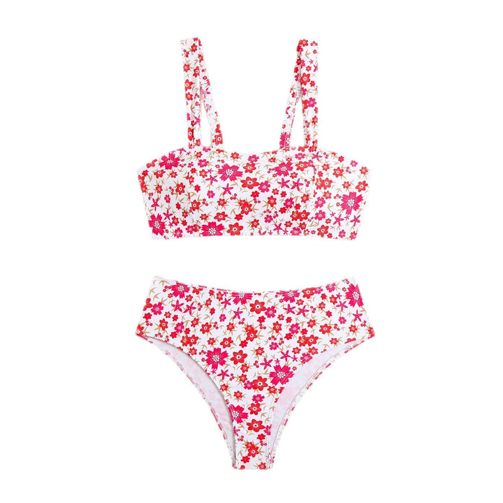 Dame bikini-sæt med blomsterdesign og høj talje Stilla