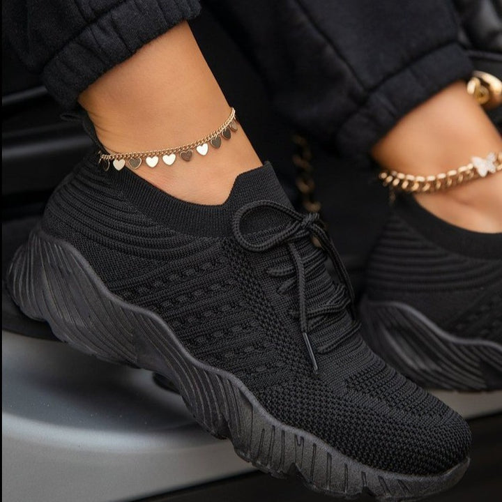 Dame Sporty Sneakers med åndbart mesh-oberstof Stilla