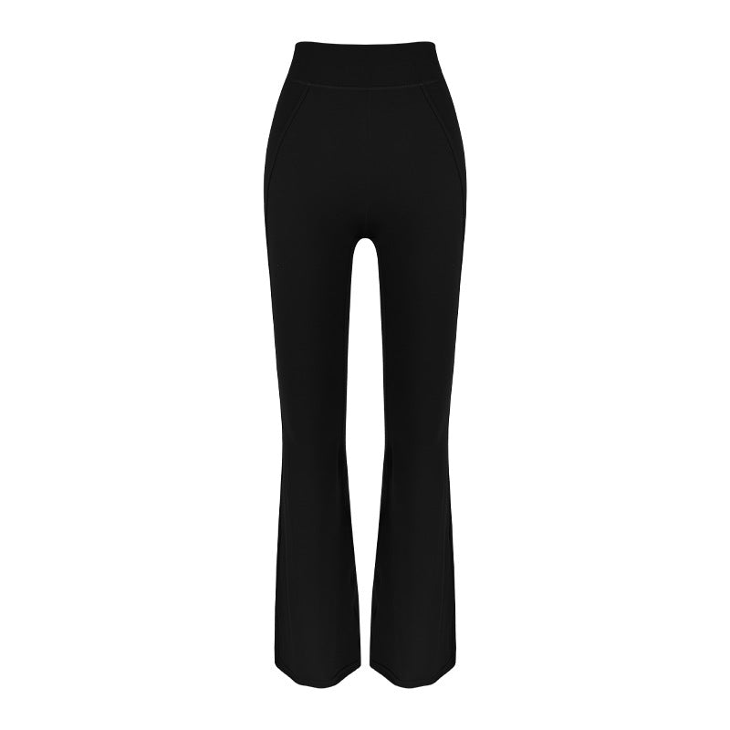Dame Højtaljede Flared-Leggings lavet af åndbart materiale med elastisk talje Stilla