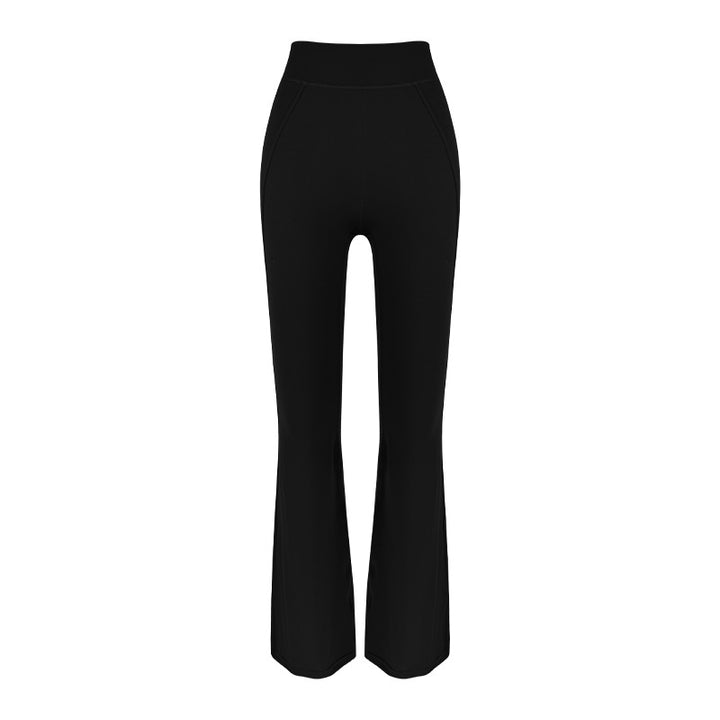 Dame Højtaljede Flared-Leggings lavet af åndbart materiale med elastisk talje Stilla