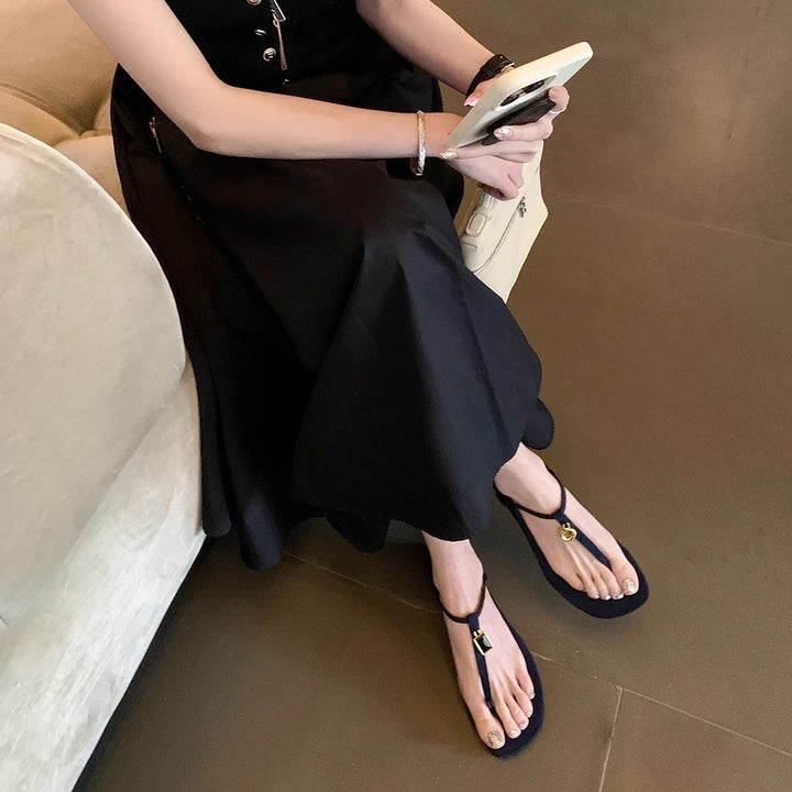 Dame Elegante T-rem Sandaler Stilla
