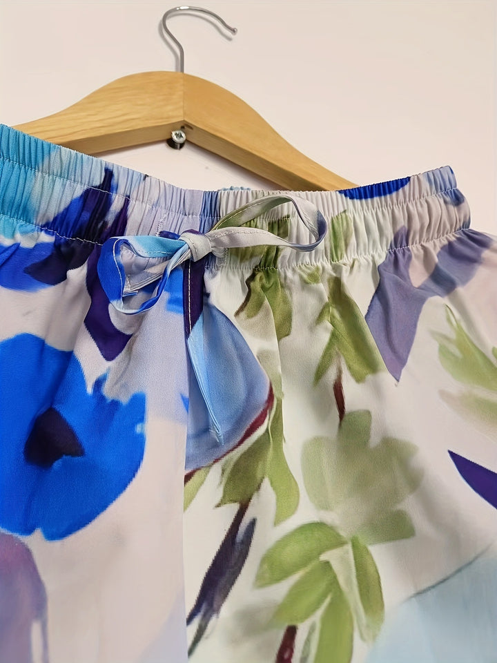 Dame Lette Sommerbukser med blomstret design Stilla