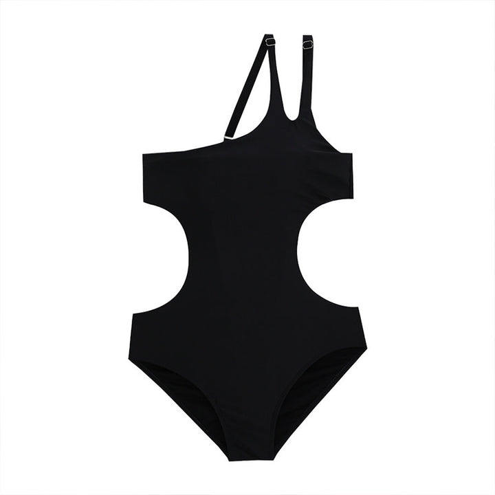 Dame asymmetrisk one-piece badedragt med cut-out-design Stilla