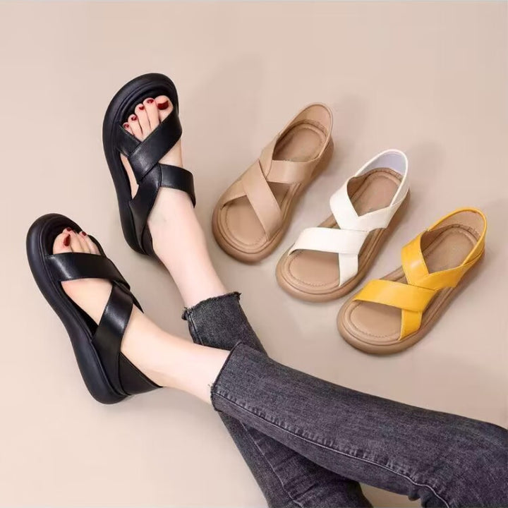Dame Plateau-Sandaler med elegant knude-design og skridsikker sål Stilla