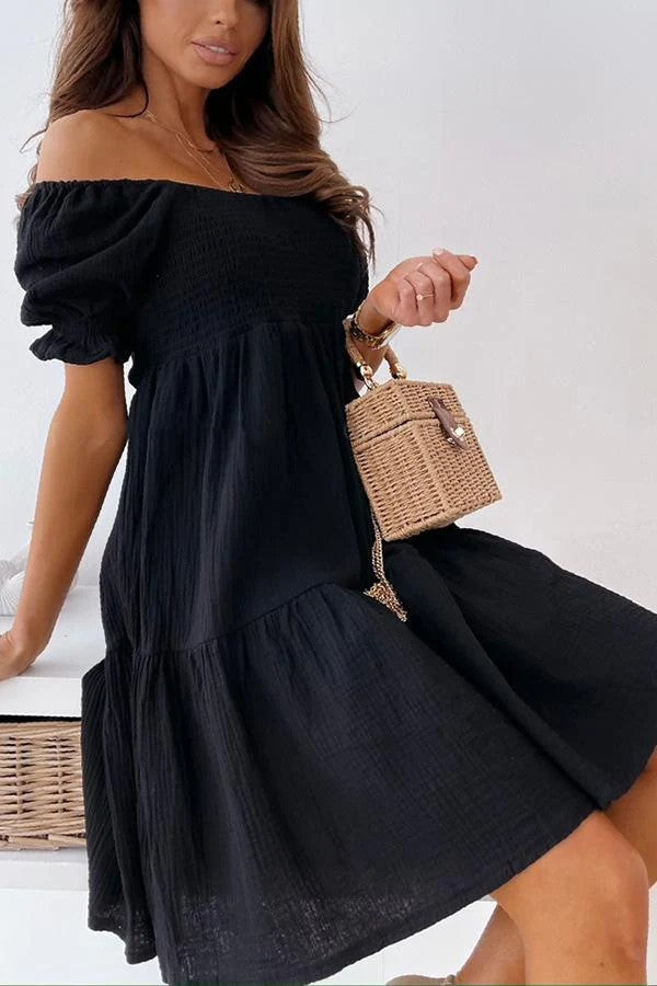 Dame Off-Shoulder Midikjole Stilla