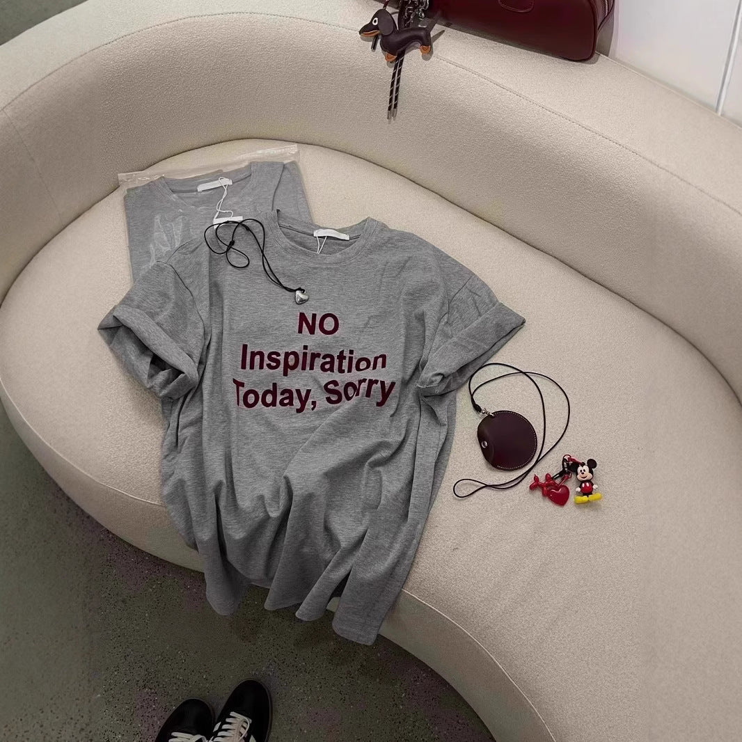 Femme Overstørrelse Statement Grafik-T-Shirt Stilla