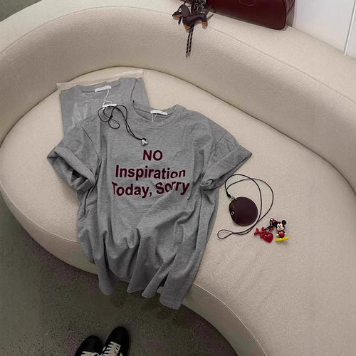 Femme Overstørrelse Statement Grafik-T-Shirt Stilla